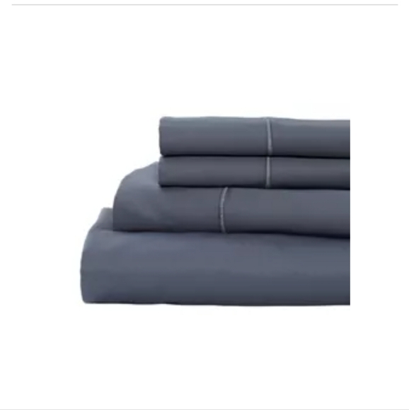 Biltmore Egyptian 625 Thread Count Sheet Collection Twin Sheet Set Blue Gray - Picture 6 of 6